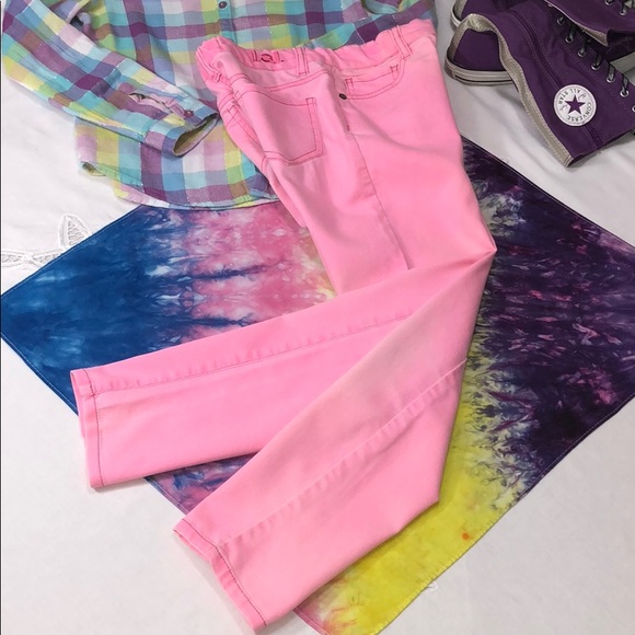🏆L.E.I. Pink Kate Lowrise Skinny Jeans Girls 10 R - Picture 2 of 11